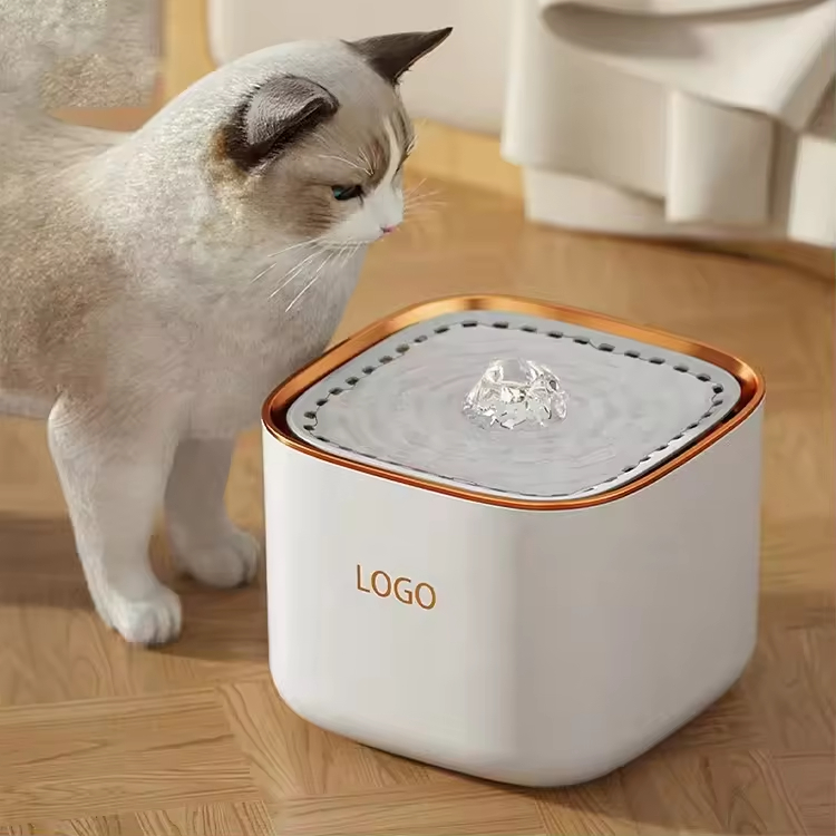 LED Cat Water Fountain Pet Drinking Water Dispenser With Filter Stainless Steel Pet Water Bowls Feeders