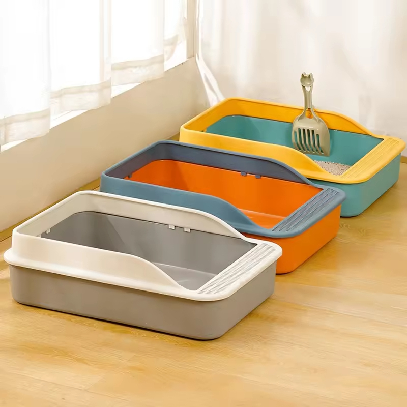 Cat Clean up Products Plastic Large Space Cat Toilet Box Cat Litter Box Sandbox