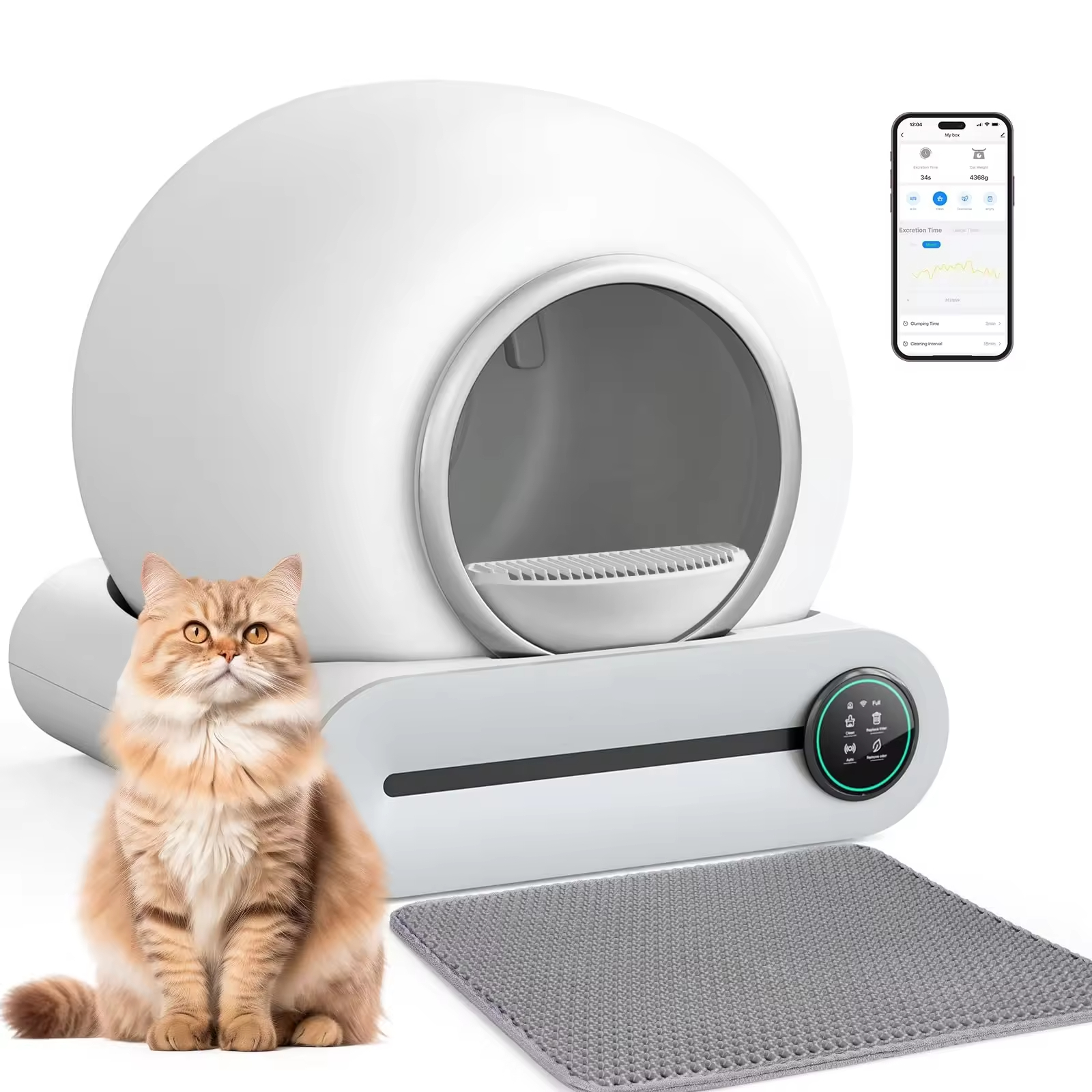 Smart Self Cleaning Cat Litter Box Automatic Cat Litter Box With WIFI APP Control for Cats