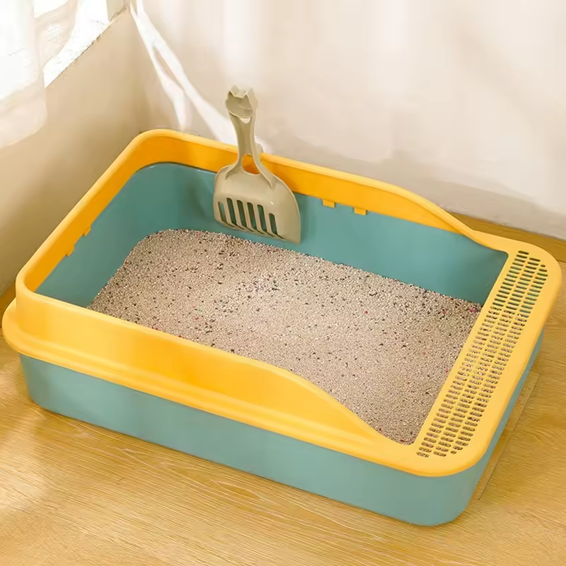 Cat Clean up Products Plastic Large Space Cat Toilet Box Cat Litter Box Sandbox