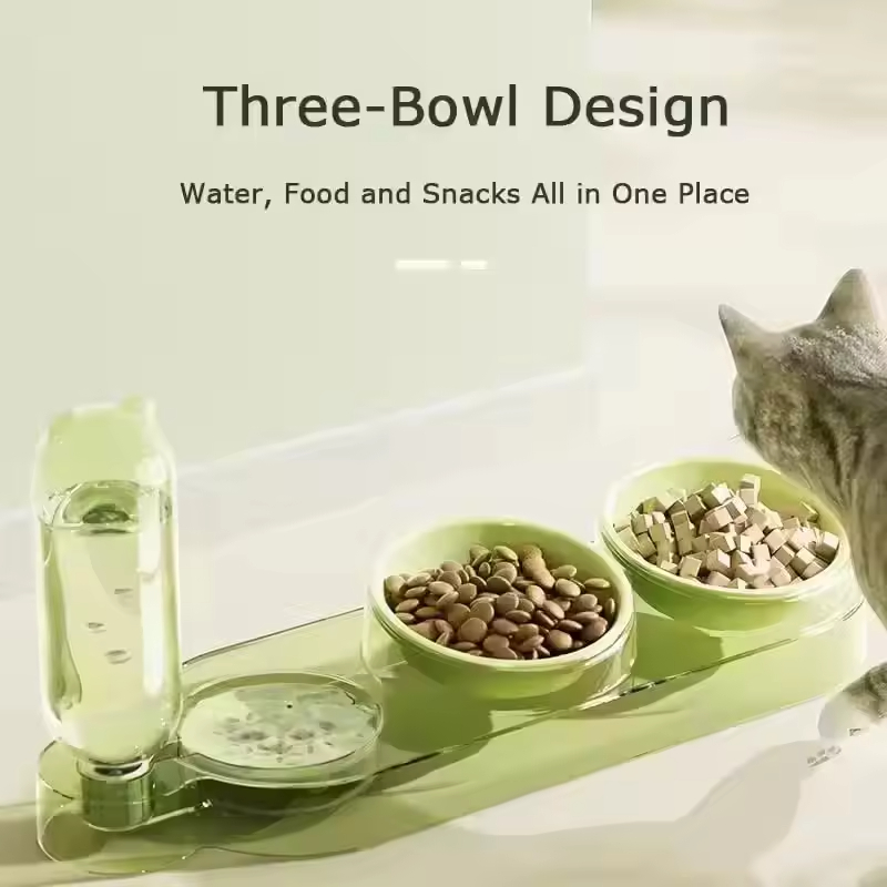 3 in 1 Automatic Portable Dog Food Bowl Cat Feeder Outdoor Travel Drinking Dog Water Bowls