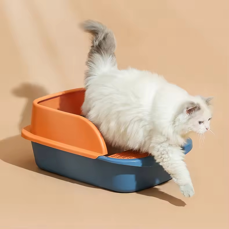 New Arrival Cat Litter Box Plastic Close Large Cat Litter Box Toilet Tray
