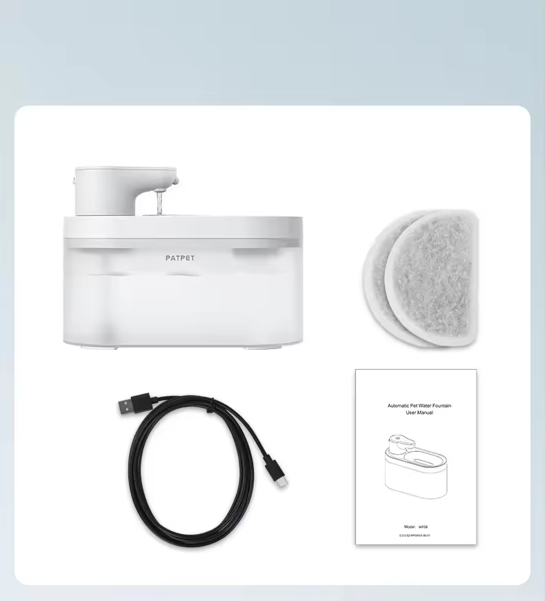 Custom Electric Smart Pet Drink Fountain Cat Water Feeder Indoor Automatic Filter Water Drink Dispenser USB for Dog Cat