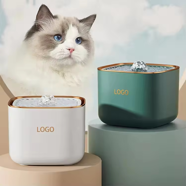 LED Cat Water Fountain Pet Drinking Water Dispenser With Filter Stainless Steel Pet Water Bowls Feeders