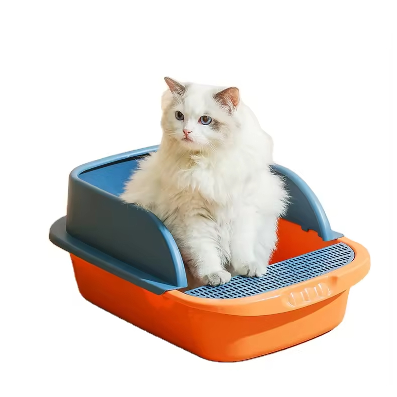 New Arrival Cat Litter Box Plastic Close Large Cat Litter Box Toilet Tray