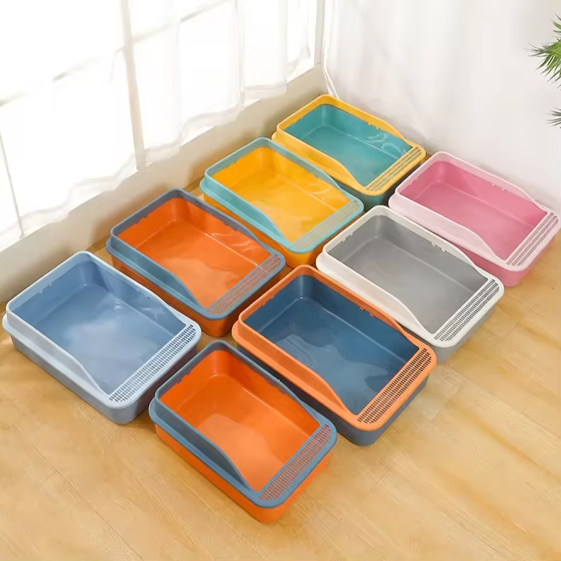 Cat Clean up Products Plastic Large Space Cat Toilet Box Cat Litter Box Sandbox